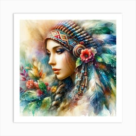 Indian Girl Art Print