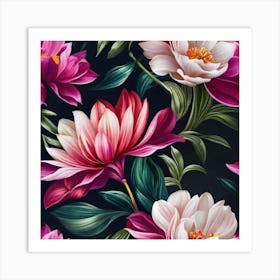 Peony Wallpaper Art Print