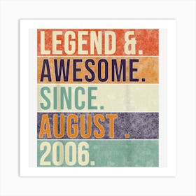 Legend & Awesome Since August 2006 Art Print