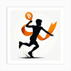 Bitcoin Runner Art Print