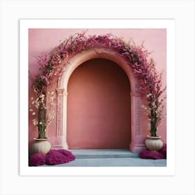 Pink Wedding Archway Art Print