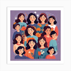 Portrait Of Women 1 Art Print