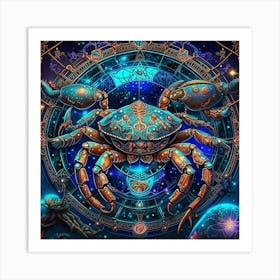 Zodiac Crab Art Print