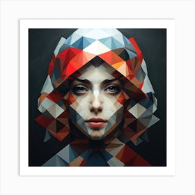 Geometric Russian Woman 01 Art Print