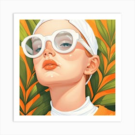 Girl In Sunglasses 1 Art Print