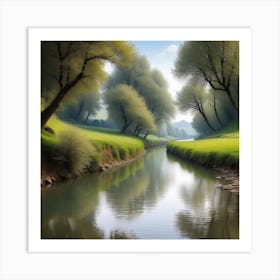 River In The Countryside 8 Art Print