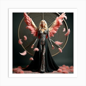 Angel With Feathers Art Print