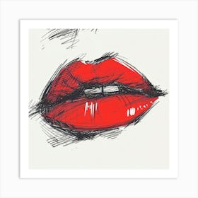 Red Lips Art Print