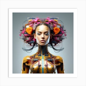 Futuristic Woman 115 Art Print