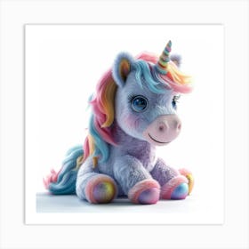 Unicorn Stuffed Animal 1 Art Print