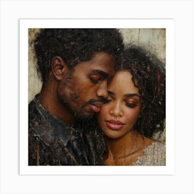Echantedeasel 93450 African American Black Love Stylize 850 De068601 76f7 41af 9219 42434bc53094 Art Print