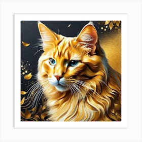 Golden Cat 31 Art Print