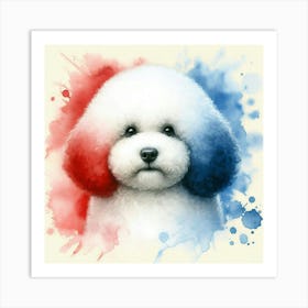 Watercolor Bichon Frise 4 Art Print