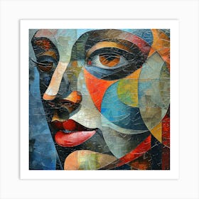 Abstract Of A Woman'S Face 8 Art Print