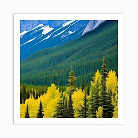 Autumn Trees In The Mountains Art Print