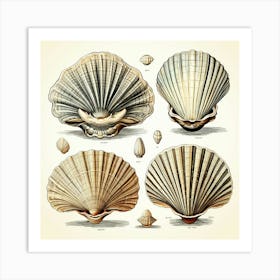 Vintage Seashells 2 Art Print