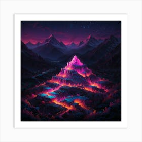 Mountain Of Fire Art Print