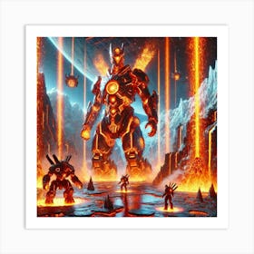 A Futuristic Sci Fi Depiction Of Ignis Rex Volcanic Eruption Art Print