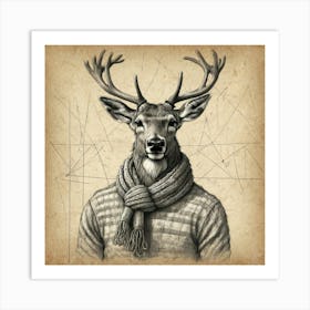 Deer Portrait 11 Art Print