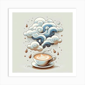 Coffee And Clouds Art Print