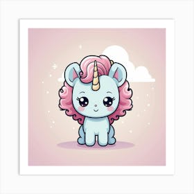 Cute Unicorn 131 Art Print