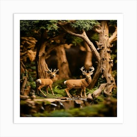Deer In The Forest 1 Art Print