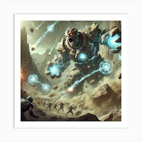 Elder Elementals Redirecting Seismic Attacks Art Print