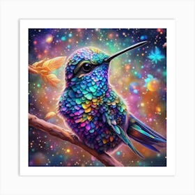 Colorful Hummingbird Art Print