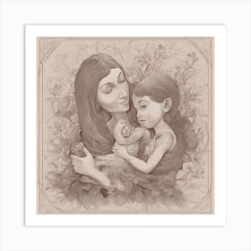 Mother And Child 2 Art Print