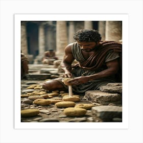 Man Making Spong Art Print