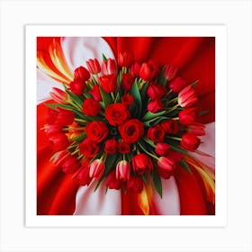 Red Flowers 1 Art Print