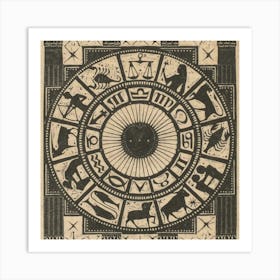 Astrology Wheel Art Print