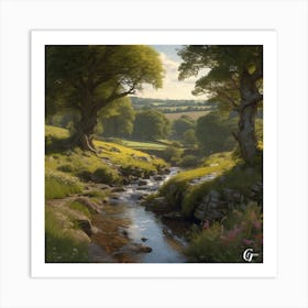 Stream In The Woods 7 Art Print