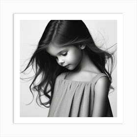 Portrait Of A Little Girl Art Print