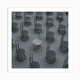Eka Chair 2 Square Art Print