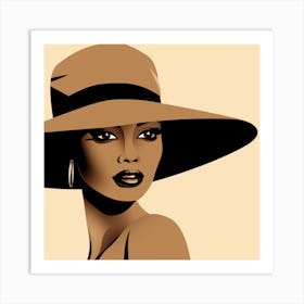 Black Woman In A Hat 23 Art Print