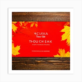 Autumn Themed Sale Banner Featuring Rich Textured Leaves In Shades Of Orange And Yellow Intertwine 2 1 Art Print