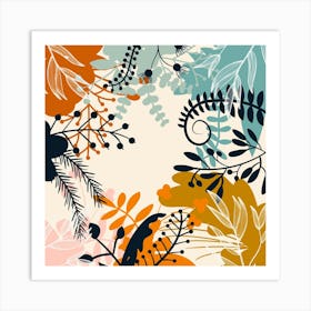 Abstract Floral Pattern 30 Art Print