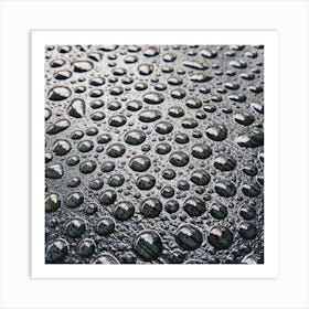 Water Droplets On A Car Art Print