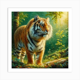 Tiger In The Forest 2 Art Print