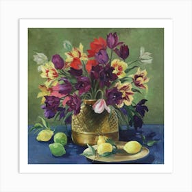 Still Life With Tulips Art Print