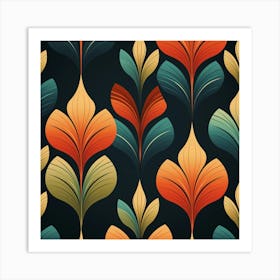 Abstract Floral Pattern 15 Art Print