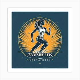 Firefly Fitness, Illustration, Logo, Background, Woman, Workout, Exercise, Gym, Health, Training, We (10) Art Print