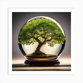 Bonsai Tree In A Glass Ball 4 Art Print