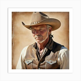 Cowboy Portrait Art Print