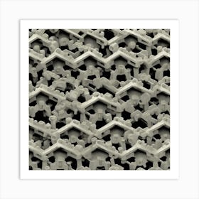 Pattern Of Hexagons Art Print