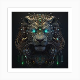 Tech Lion Art Print