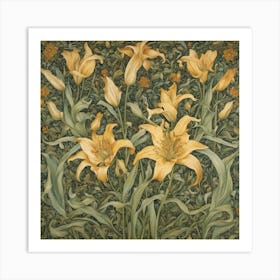 Golden Lily William Morris 3 Art Print