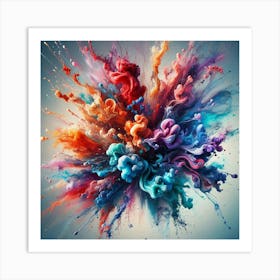 Abstract Color Explosion Art Print