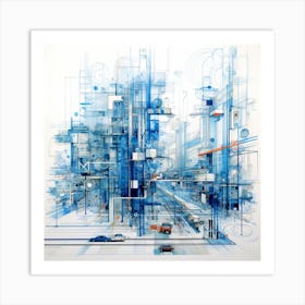 Abstract City Art Print